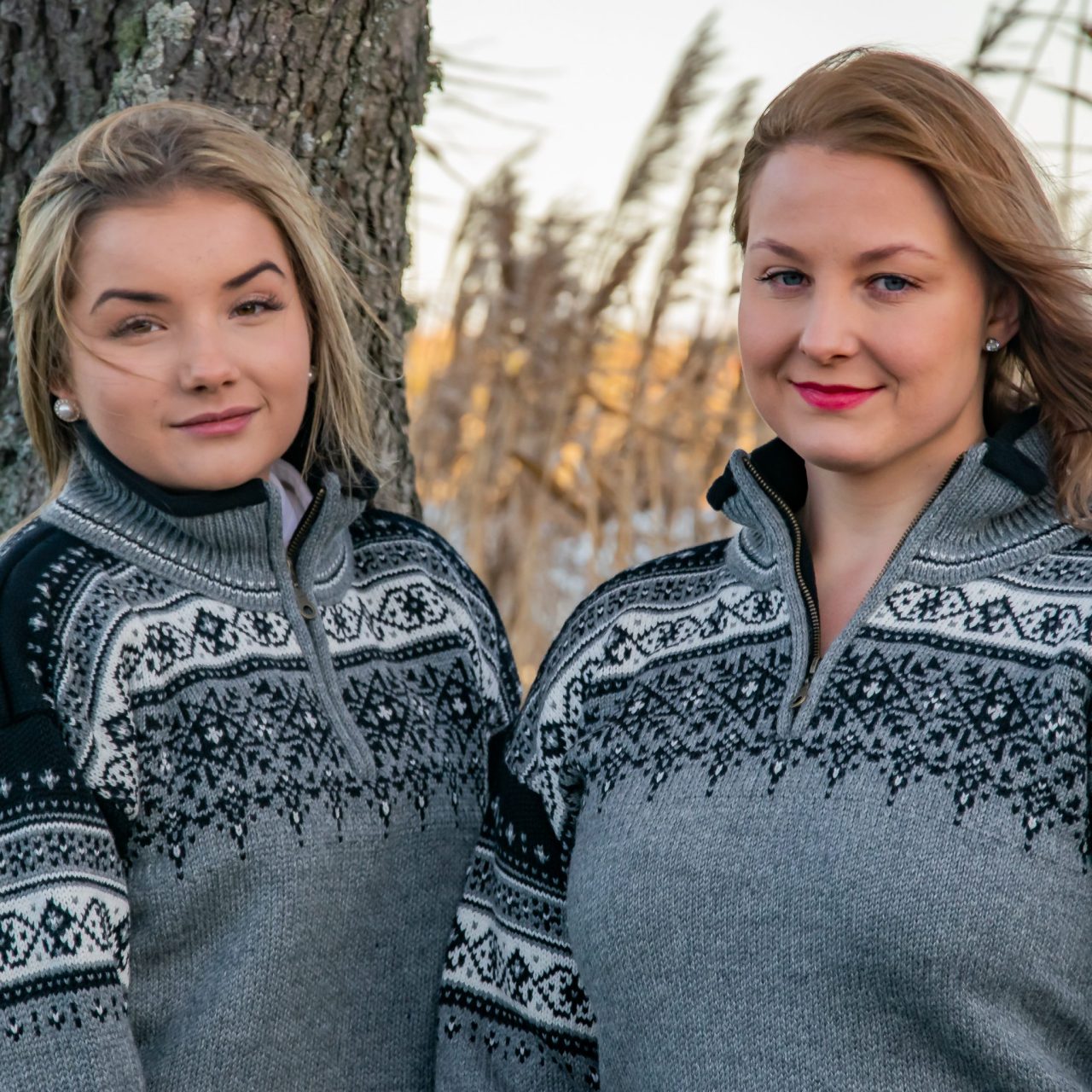 Trysil grå stickad norsk tröja från Norwool